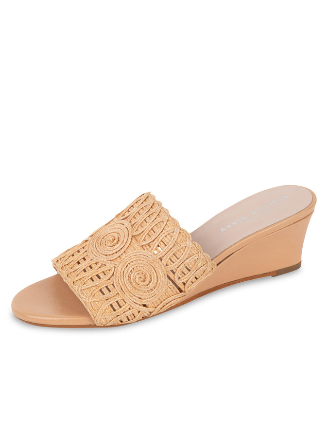 patricia green Patricia Green Women’s Siesta Swirled Raffia Wedge in Natural