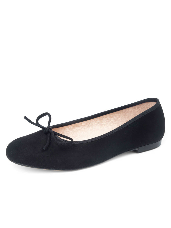 patricia green Patricia Green Women’s Skim Ballerina Flat in Black Suede