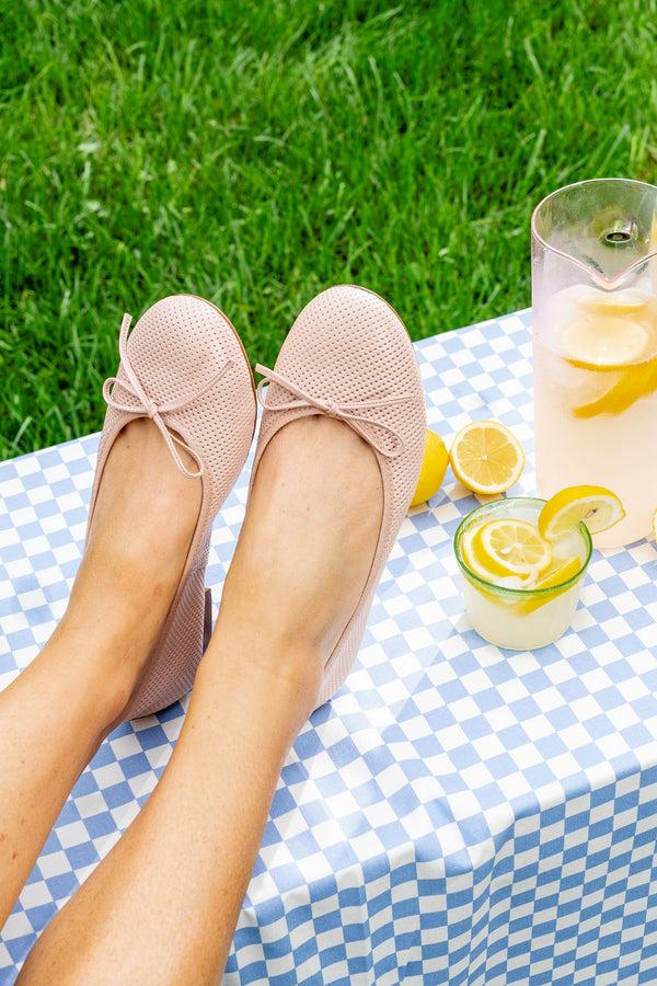 Patricia Green Patricia Green Women’s Skim Ballerina Flat In Blush Perforated