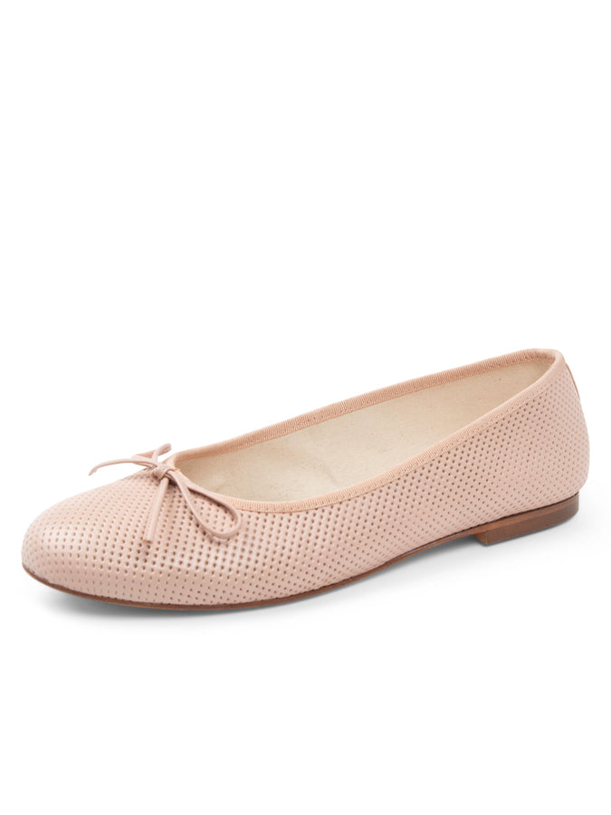 patricia green Patricia Green Women’s Skim Ballerina Flat in Blush Perforated