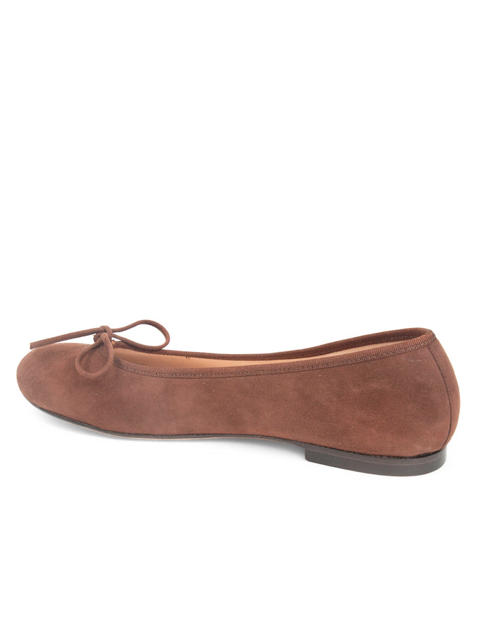 Patricia Green Patricia Green Women’s Skim Ballerina Flat In Chocolate Suede