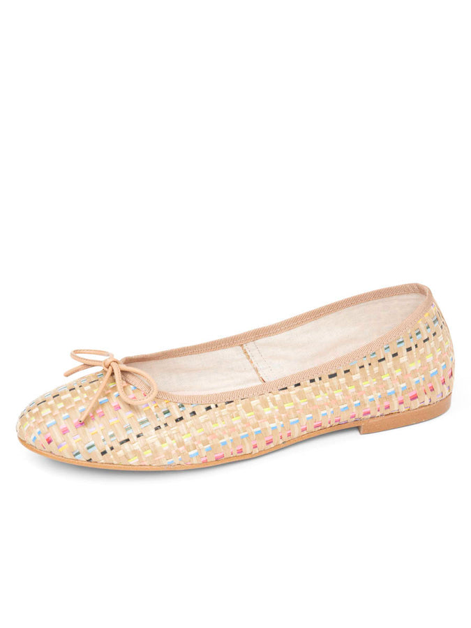 patricia green Patricia Green Women’s Skim Ballerina Flat in Multi Raffia