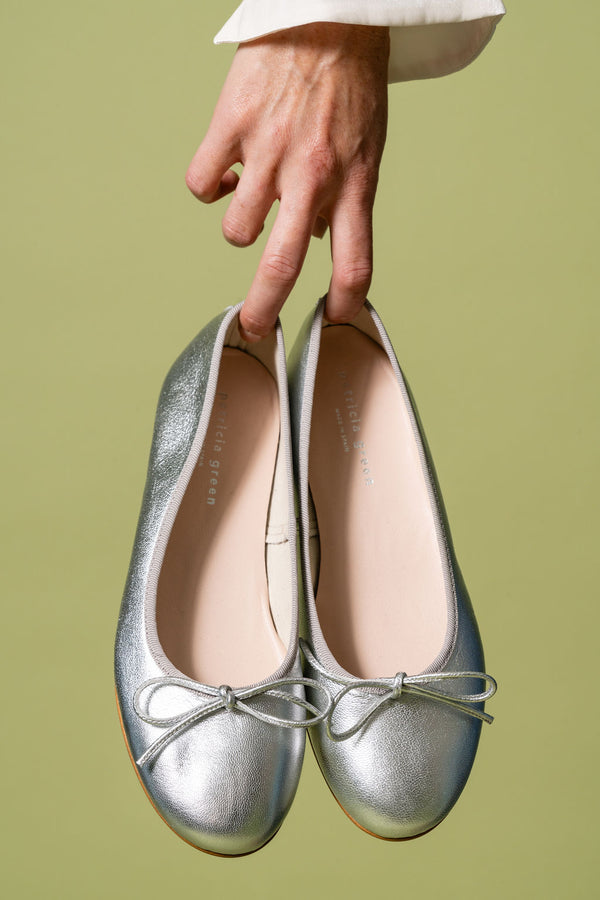 Patricia Green Patricia Green Women’s Skim Ballerina Flat In Silver