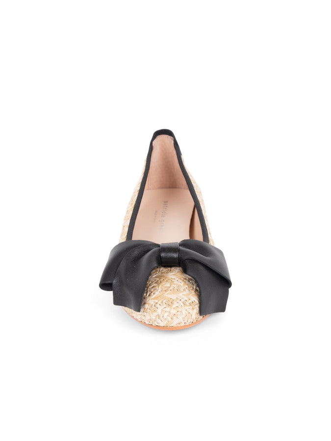 Patricia Green Patricia Green Women’s St. Tropez Raffia Ballet Flat In Black/Tan