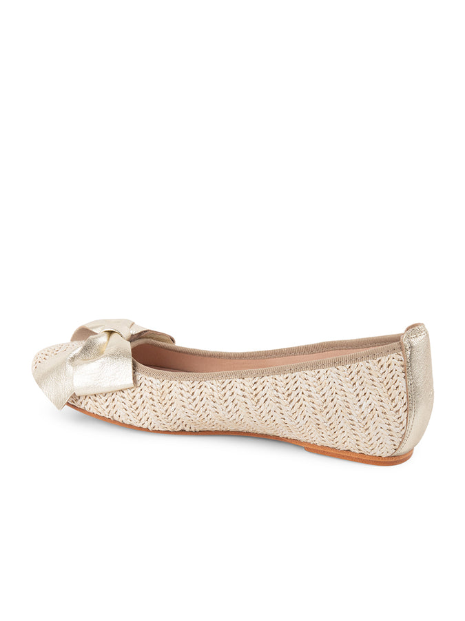 Patricia Green Patricia Green Women’s St. Tropez Raffia Ballet Flat In Gold