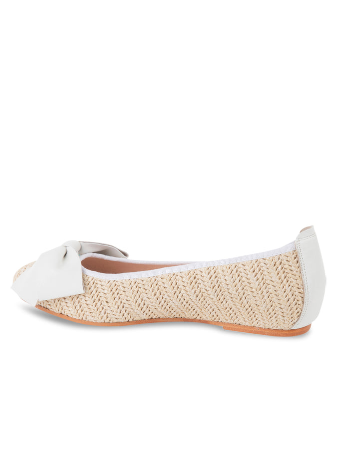 Patricia Green Patricia Green Women’s St. Tropez Raffia Ballet Flat In White