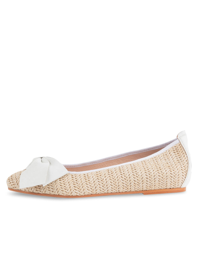 Patricia Green Patricia Green Women’s St. Tropez Raffia Ballet Flat In White