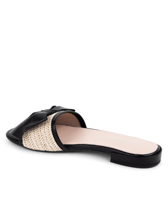 Patricia Green Patricia Green Women’s St. Tropez Raffia Slide Sandal In Black