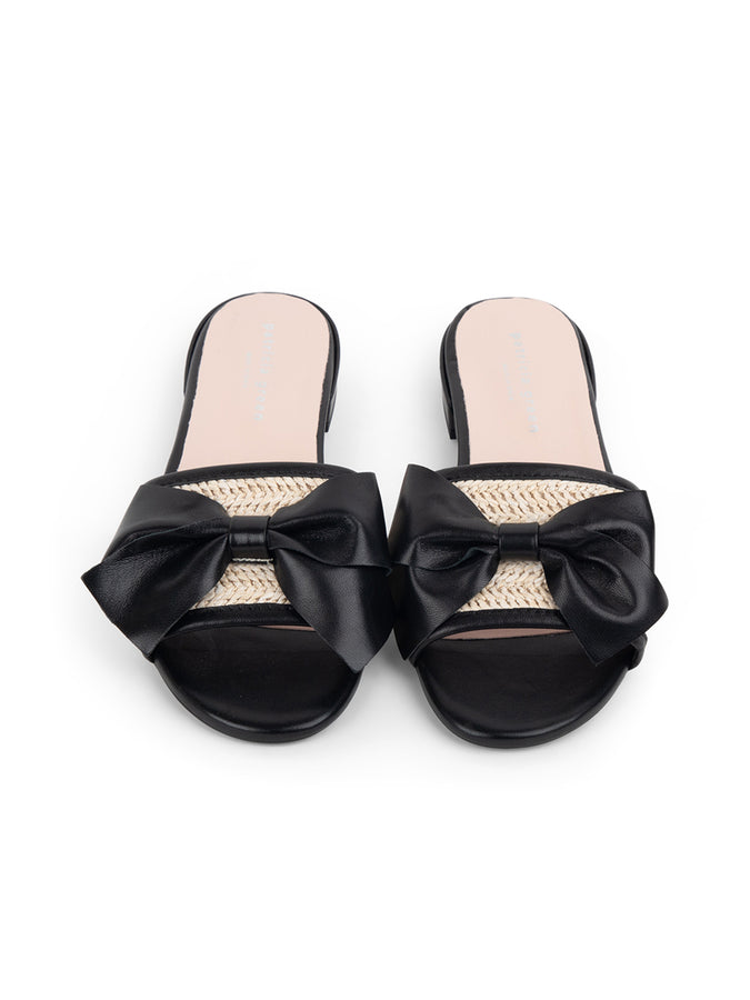 Patricia Green Patricia Green Women’s St. Tropez Raffia Slide Sandal In Black