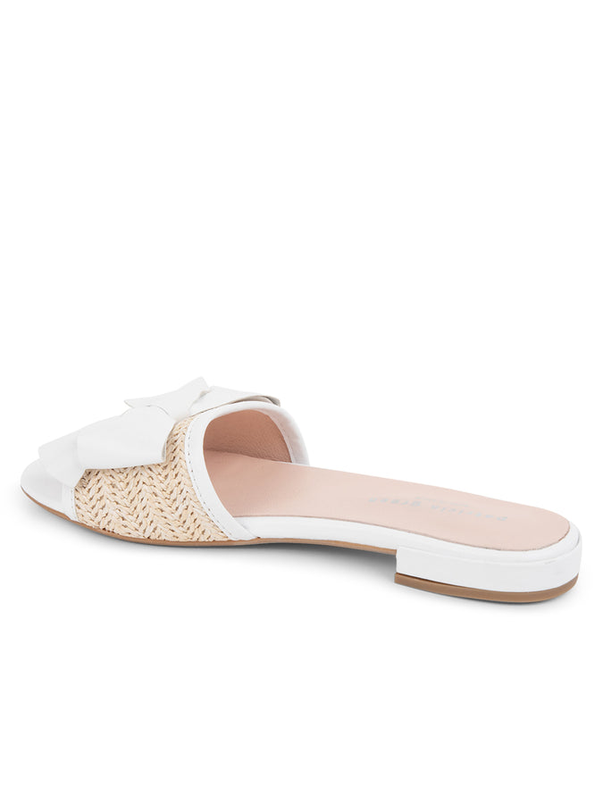 Patricia Green Patricia Green Women’s St. Tropez Raffia Slide Sandal In White