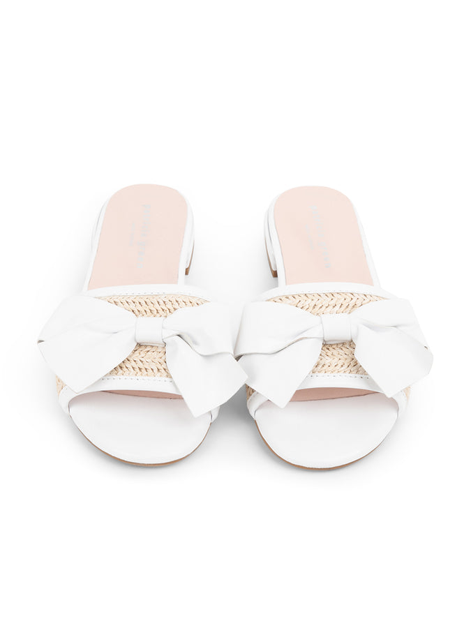 Patricia Green Patricia Green Women’s St. Tropez Raffia Slide Sandal In White