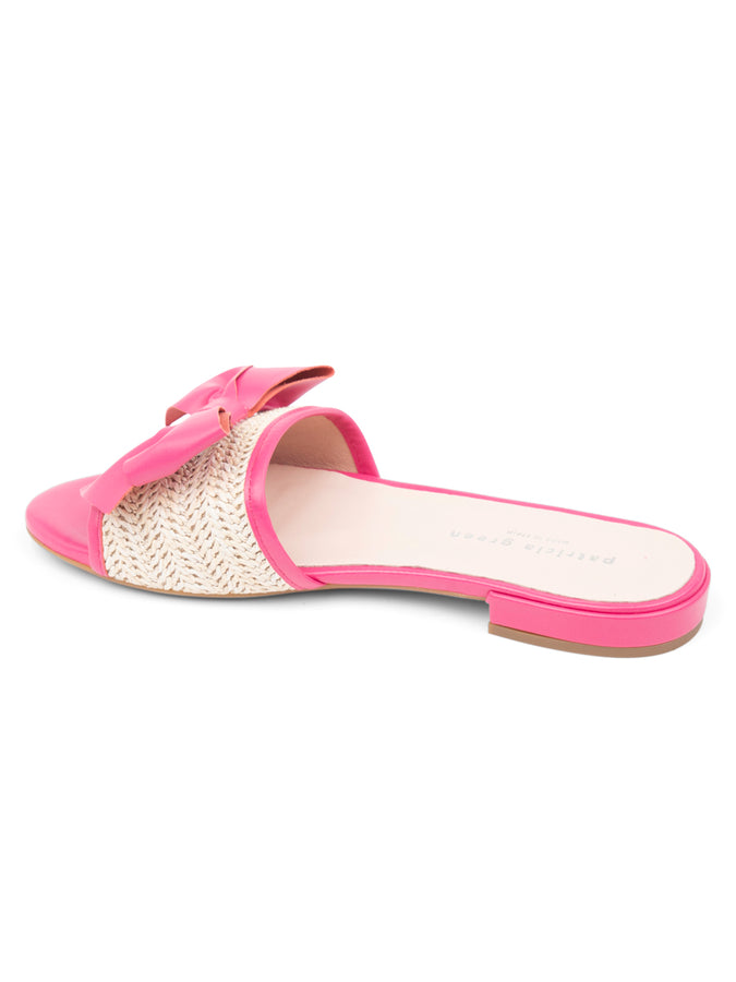 Patricia Green Patricia Green Women’s St. Tropez Raffia Slide Sandal In Hot Pink