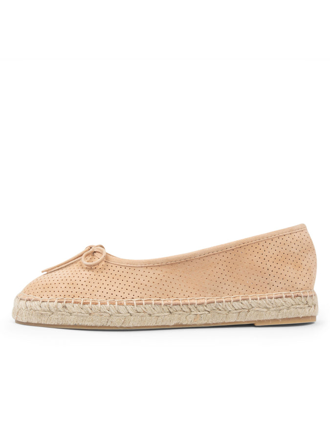 Patricia Green Patricia Green Women’s Sydney Ballet Flat Espadrille In Natural Perforated Suede