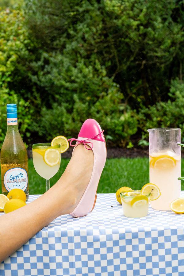 Patricia Green Patricia Green Women’s Tropez Cap Toe Ballet Flat In Light Pink/Hot Pink