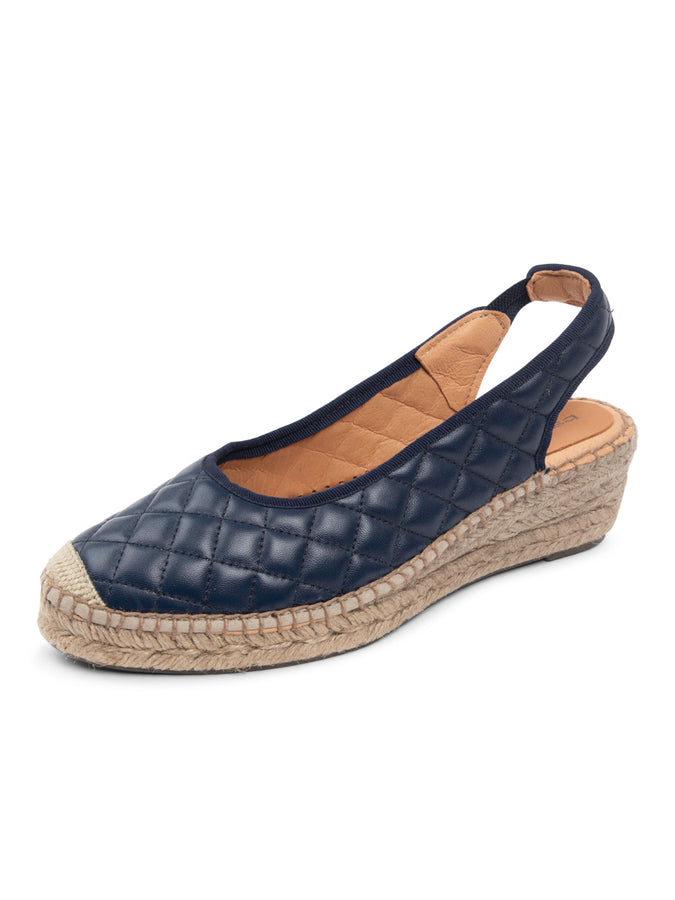 patricia green Patricia Green Women’s Valencia Closed Toe Slingback Espadrille in Navy Quilted Leather patricia green Patricia Green Women’s Valencia Closed Toe Slingback Espadrille in Navy Quilted Leather