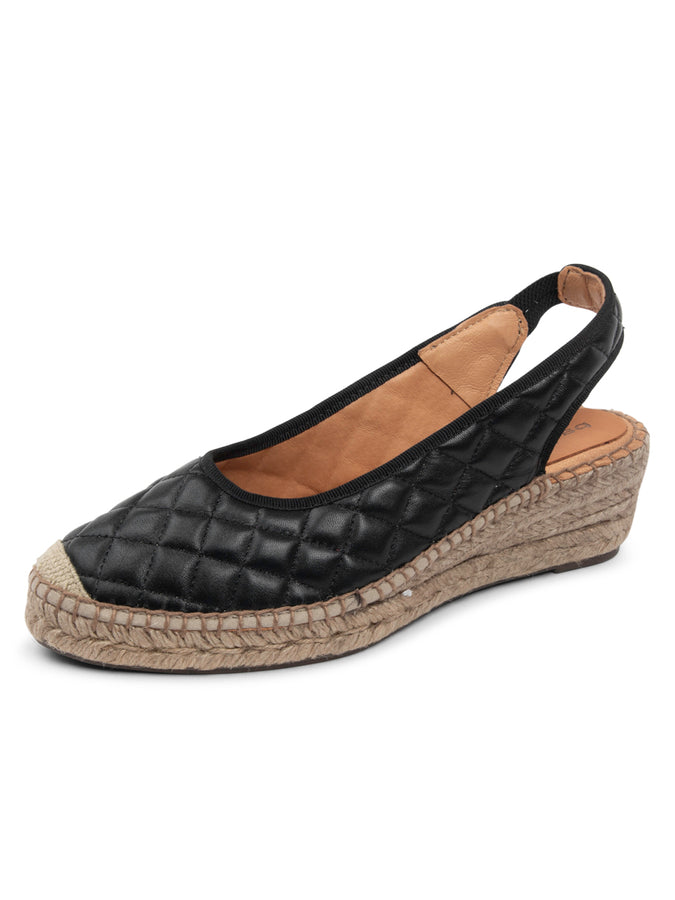 patricia green Patricia Green Women’s Valencia Closed Toe Slingback Espadrille in Black Quilted Leather patricia green Patricia Green Women’s Valencia Closed Toe Slingback Espadrille in Black Quilted Leather