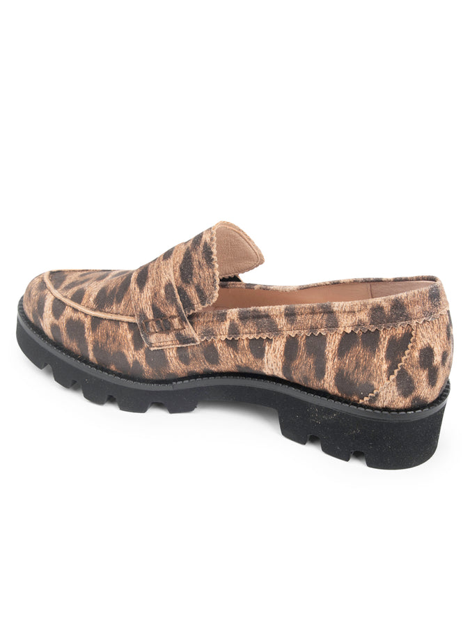 Patricia Green Patricia Green Women’s Vince Lug Sole Penny Loafer In Leopard Leather