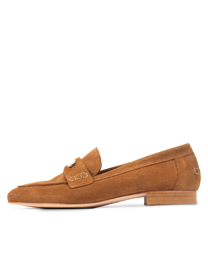 Patricia Green Patricia Green Women’s Vince Unlined Penny Loafer In Cognac Suede