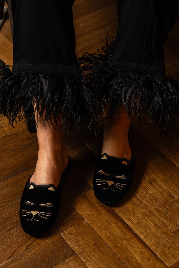 Patricia Green Patricia Green Women’s Winking Kitty Slipper In Black