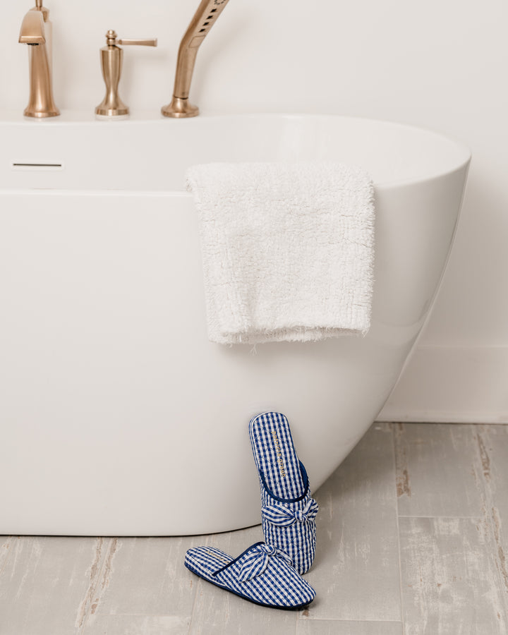 Patricia Green Patricia Green Women’s Zoe Gingham Check Slipper In Navy