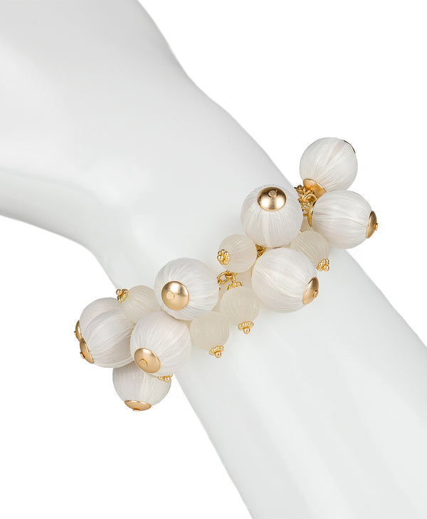 Patricia Nash Adjusted Multi Bead Bracelet Raffia Beaded