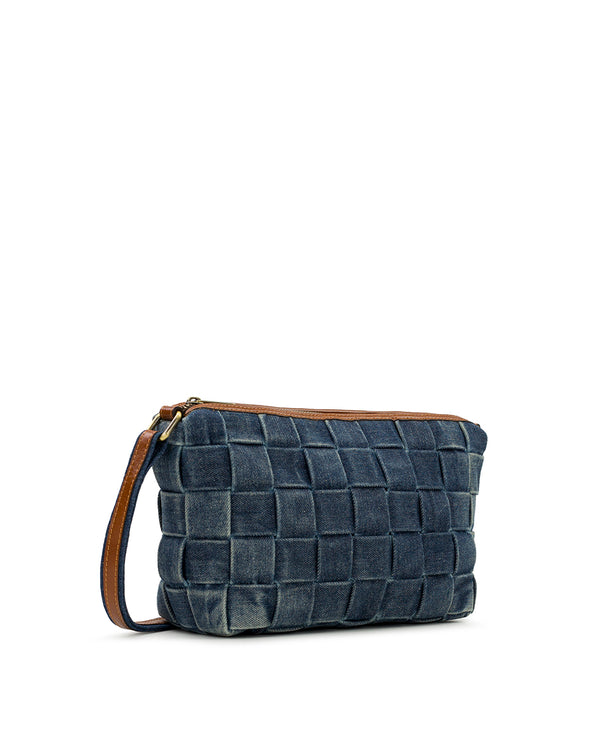 Patricia Nash Andali Woven Crossbody Denim Stonewashed