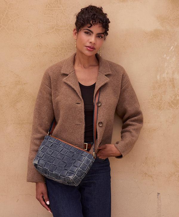 Patricia Nash Andali Woven Crossbody Denim Stonewashed