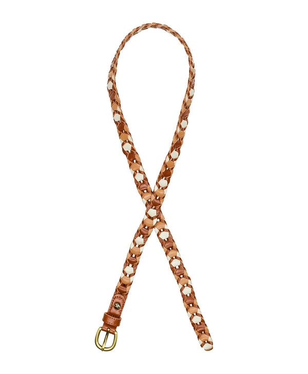 Patricia Nash Atina Chainlink Belt Latte Tan Naturale