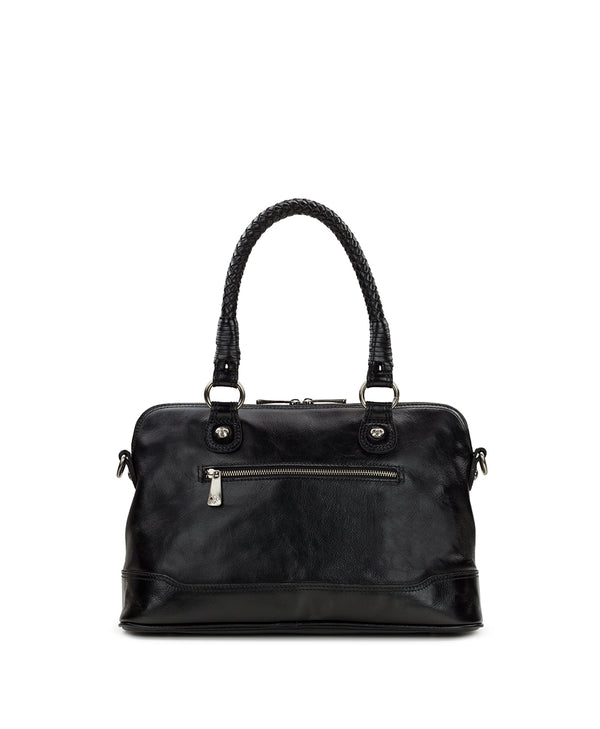 Patricia Nash Augusta Satchel Discovery Collection — Vintage Distressed Woven Leather