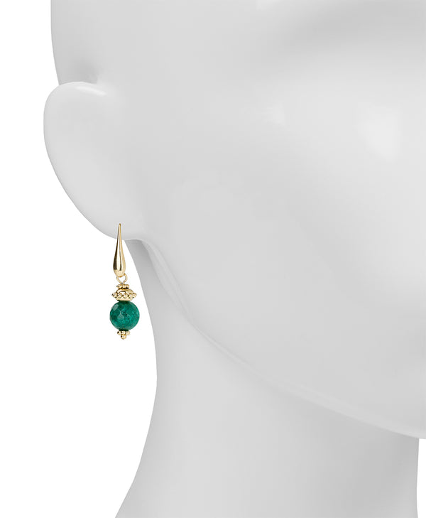 Patricia Nash Bead Drop Earrings European Floral Tapestry