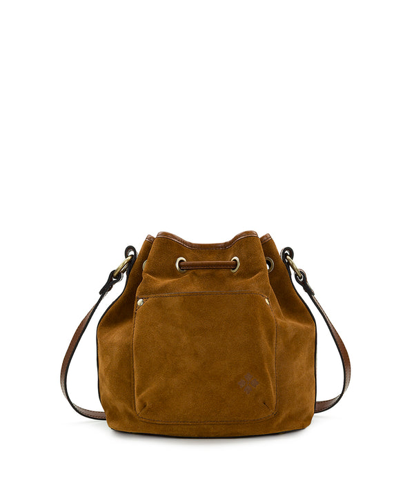 Patricia Nash Bellona Drawstring Bucket Suede Leather