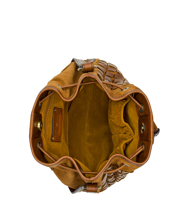 Patricia Nash Bellona Drawstring Bucket Suede Leather
