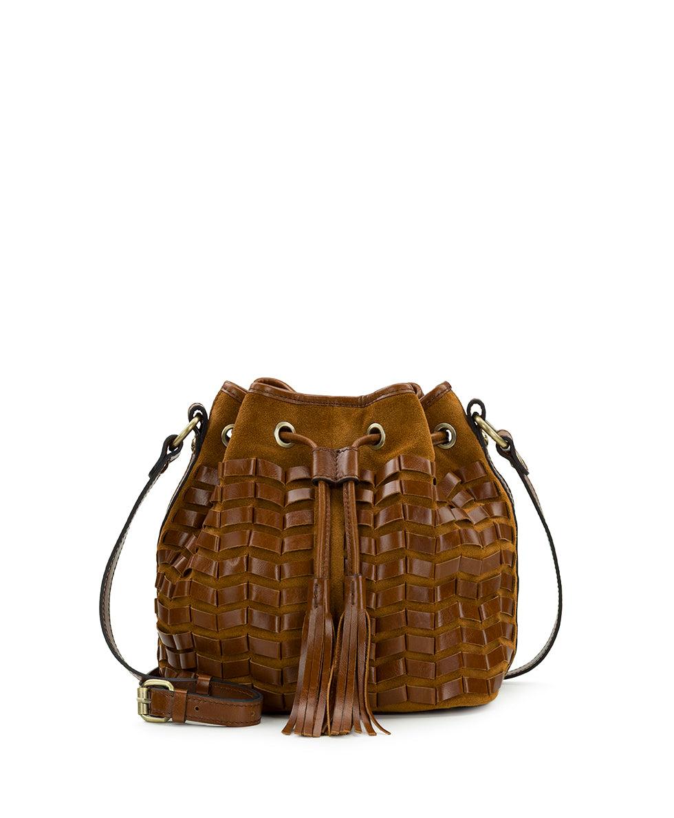 patricia nash Bellona Drawstring Bucket Suede Leather