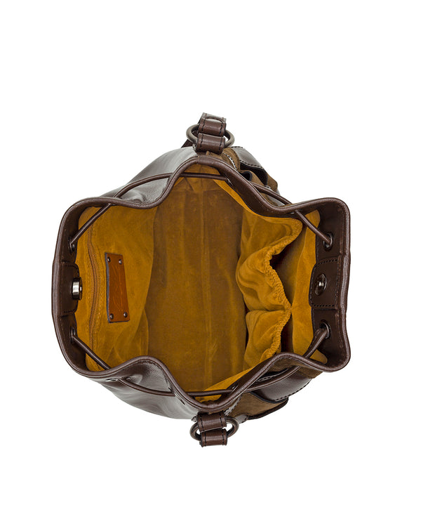 Patricia Nash Bellona Drawstring Suede Leather Weave