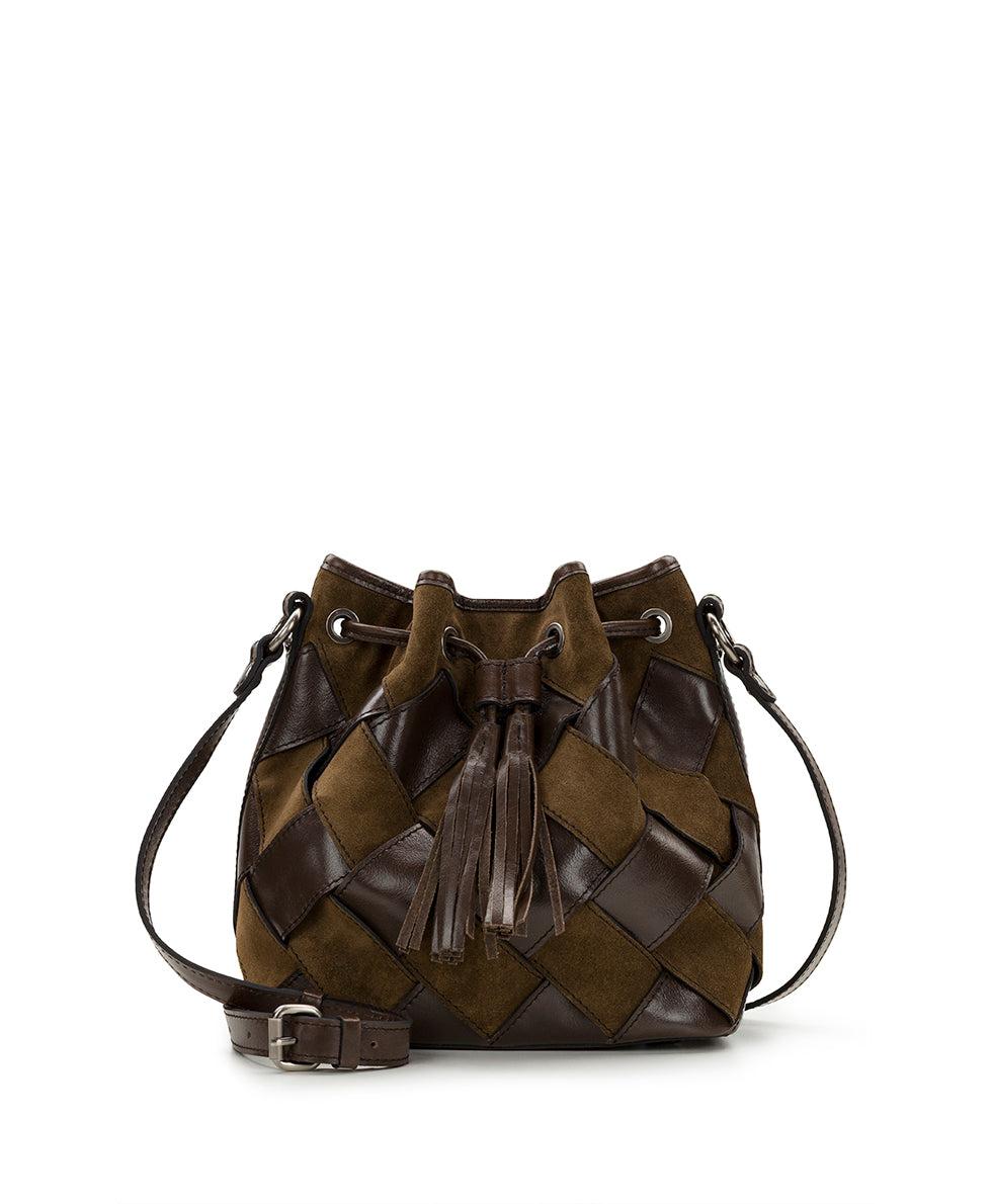 patricia nash Bellona Drawstring Suede Leather Weave