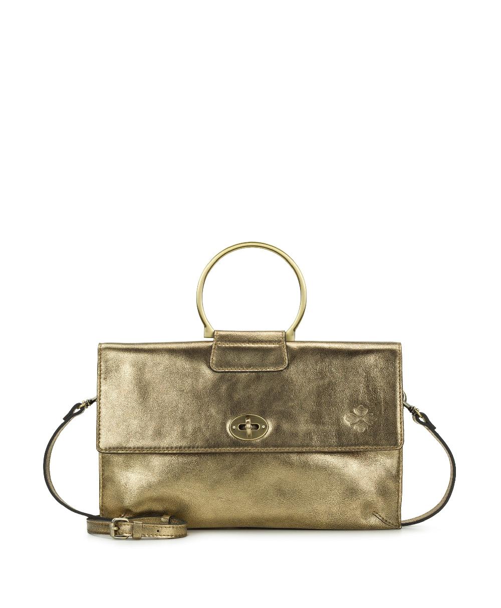 patricia nash Belvi Top Handle Crossbody Vintage Distressed Metallic