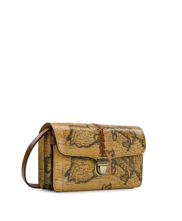 Patricia Nash Bianco Crossbody Organizer European Map