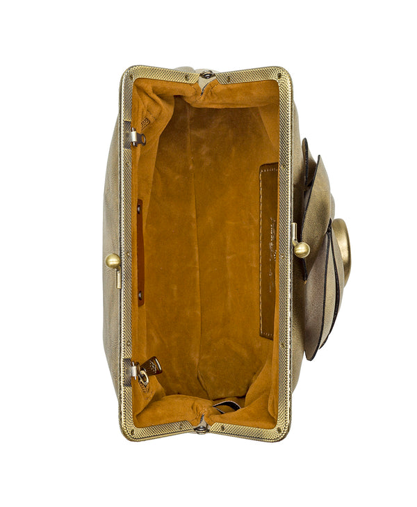 Patricia Nash Borriana Frame Crossbody Vintage Distressed Metallic