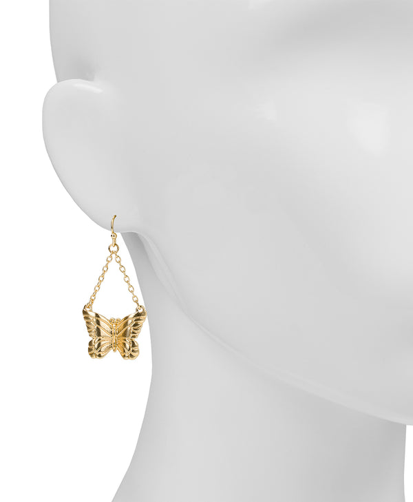 Patricia Nash Butterfly Chain Drop Earrings Butterfly Collection