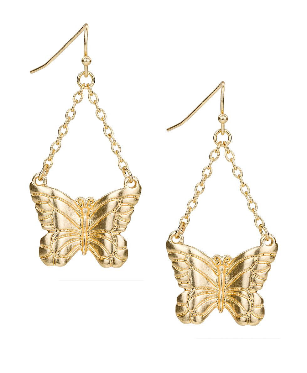 patricia nash Butterfly Chain Drop Earrings Butterfly Collection