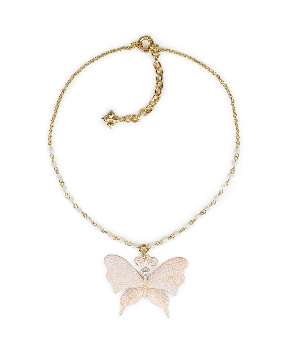 patricia nash Butterfly Statement Necklace White Hot
