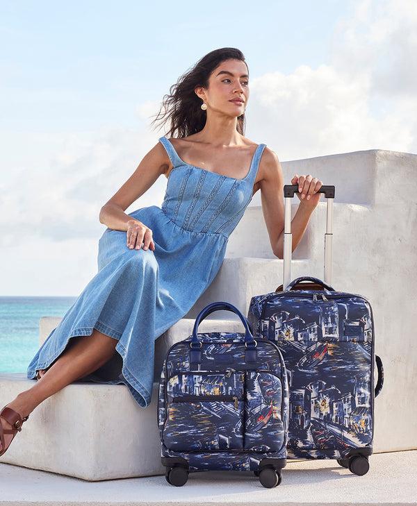 Patricia Nash Cagliari Roller Duffel Patina Coated Linen Canvas — Harbor Nights