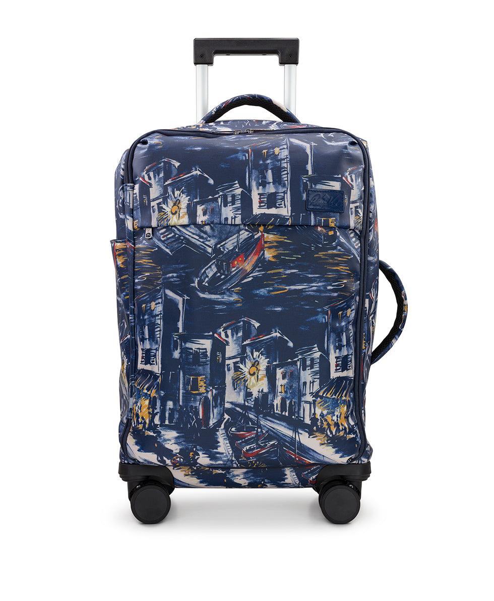 patricia nash Cagliari Roller Duffel Patina Coated Linen Canvas — Harbor Nights