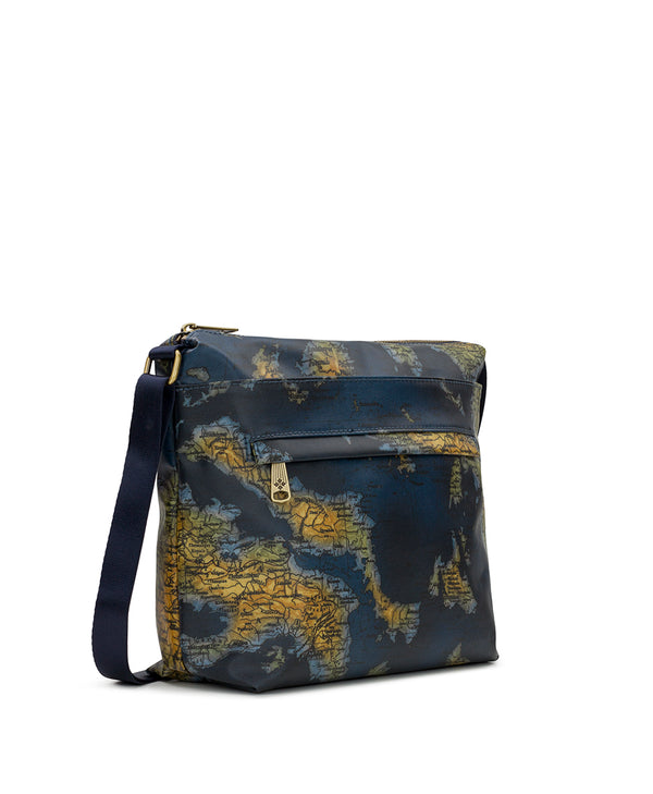 Patricia Nash Carmini Crossbody Patina Coated Linen Canvas – Greek Map