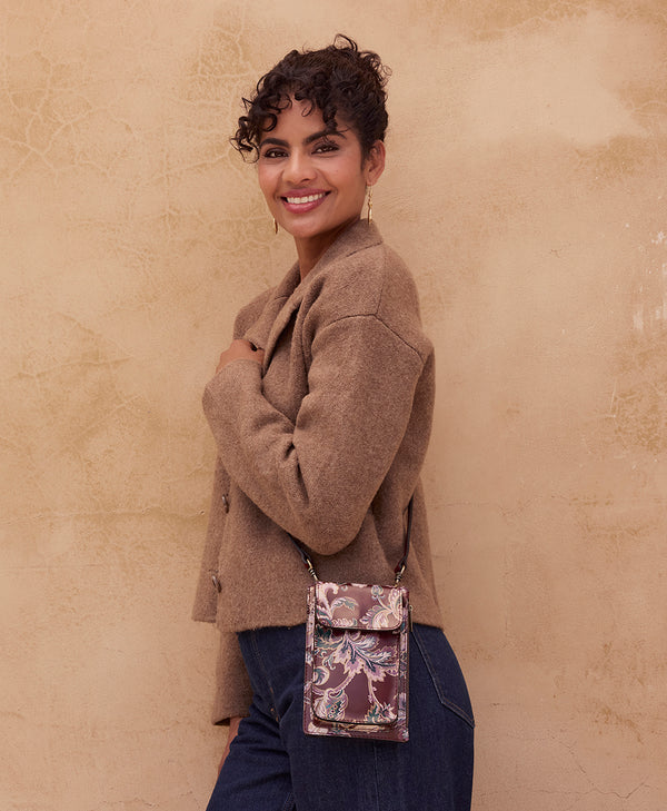 Patricia Nash Chiavella Phone Crossbody European Floral Tapestry