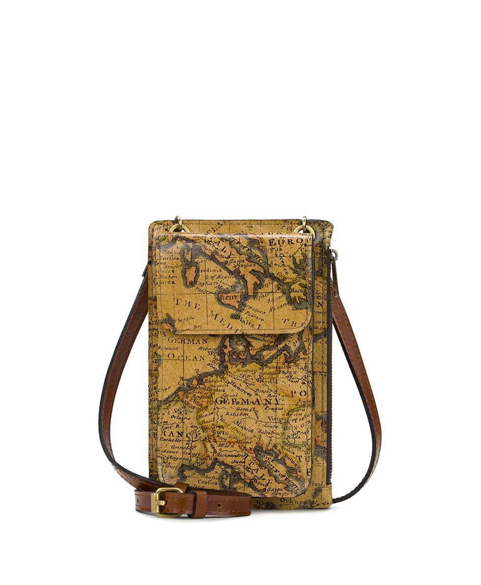 patricia nash Chiavella Phone Crossbody European Map