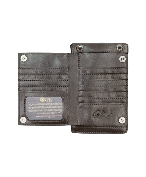 Patricia Nash Chiavella Phone Crossbody Vintage Distressed Leather