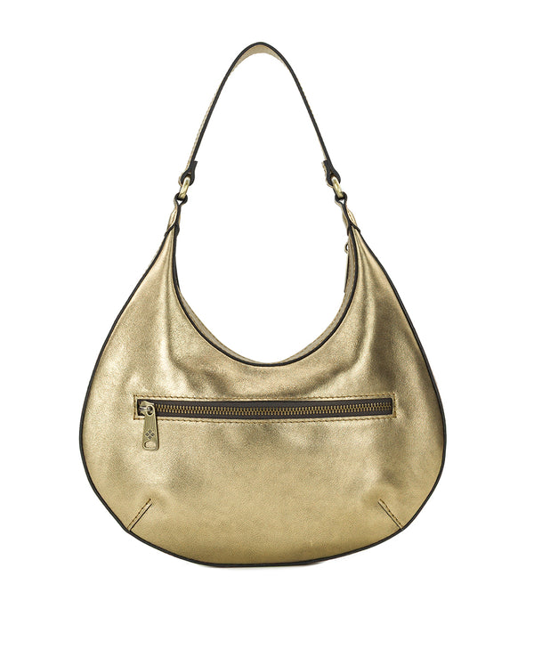 Patricia Nash Coco Crescent Hobo Vintage Distressed Metallic