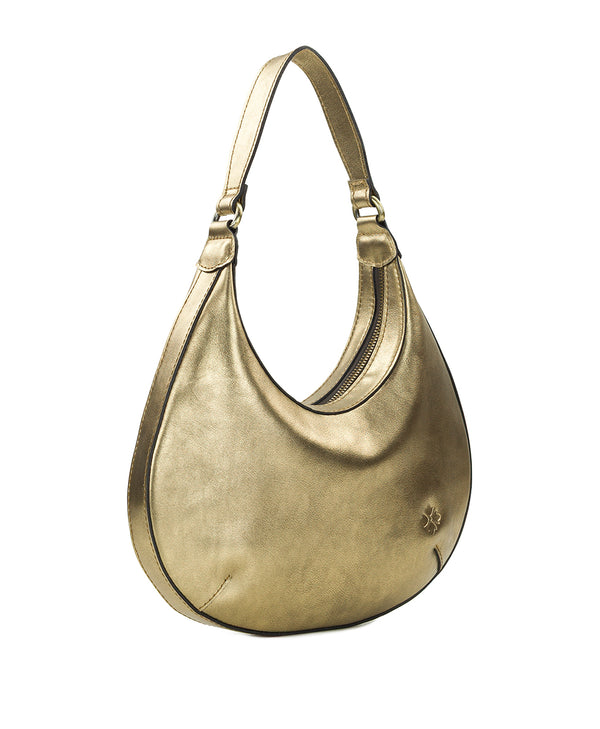 Patricia Nash Coco Crescent Hobo Vintage Distressed Metallic
