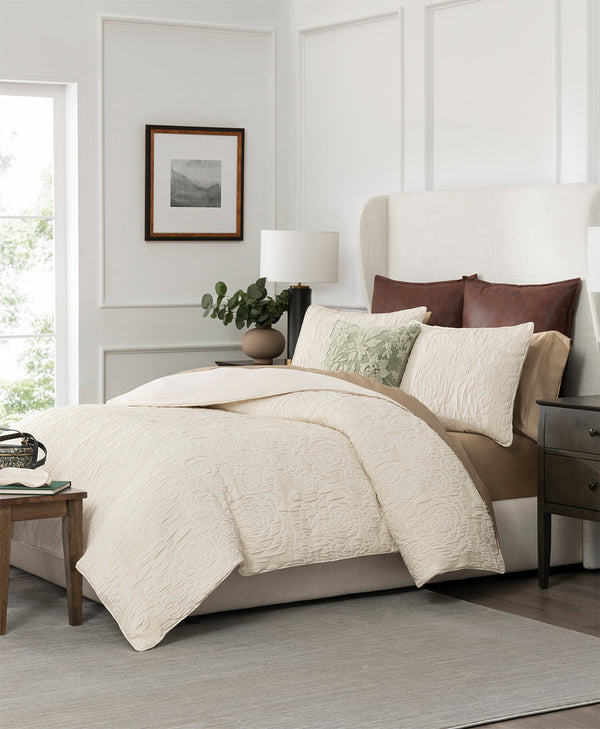 Patricia Nash Comforter Mini Set Embossed Rose Jacquard